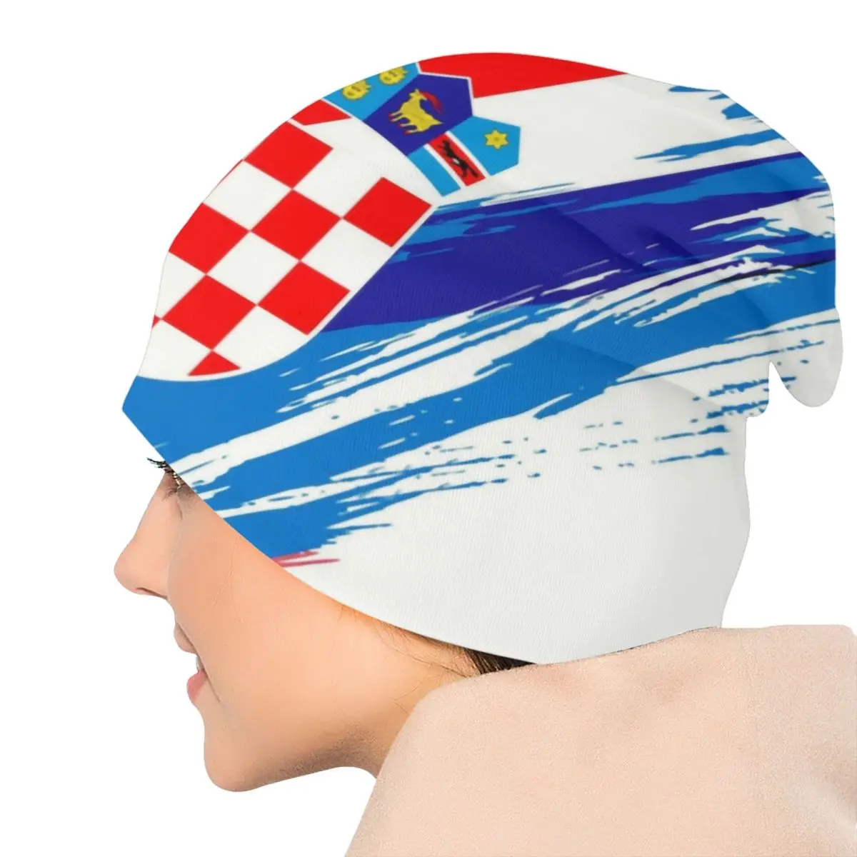 Flag Of Croatia Skullies Beanies Caps Unisex Winter Warm Knitting Hat Hip Hop Adult Croatian Patriotic Proud Bonnet Hats Ski Cap