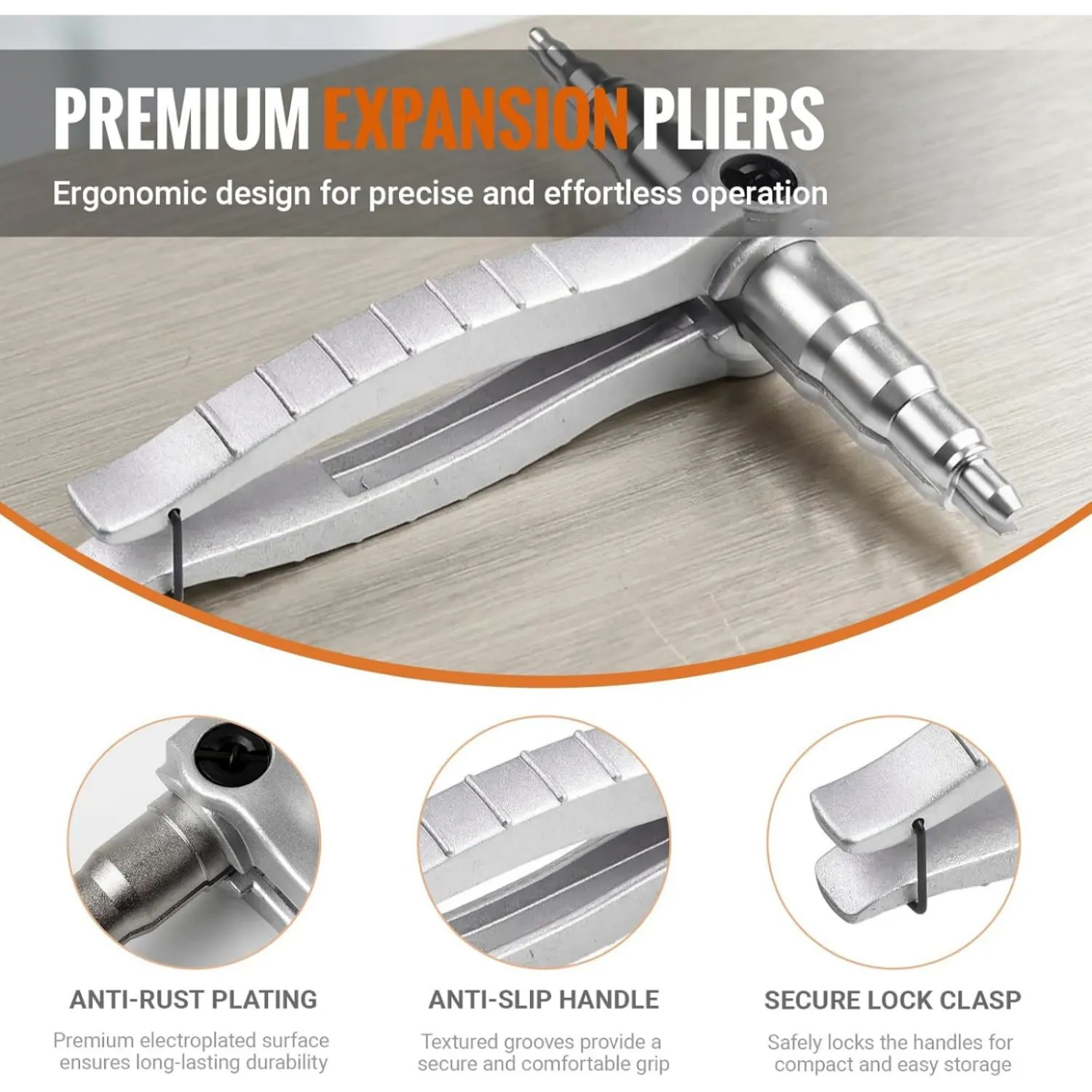6-22mm (1/4-7/8 Zoll) Manueller Kupferrohr-Expander mit ergonomischem Griff für müheloses Bördeln von Aluminiumrohren bei HVAC-Reparaturen – Detail 4