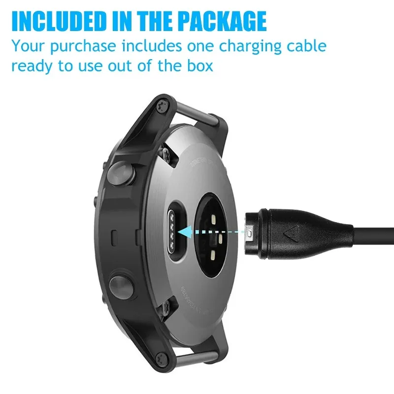 كابل شحن USB C للغارمين Fenix 8 7 5X 6S Pro Type C سلك شاحن سريع لـ Garmin Fenix سدادات الغبار ملحقات الساعة الذكية