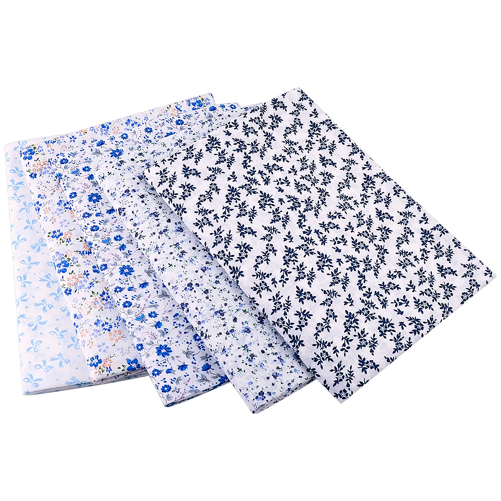 Thin Floral Cotton Fabric for Sewing Dolls, Cloth For Needlework, Patchwork Fabrics for Craft Material Fabric by the Meter