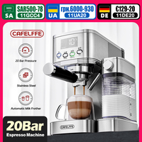 Cafelffe Fully Automatic Espresso Machines Automatic Milk Froth Ground Coffee Stainless Steels Cappuccino maker Cafeteria 20Bar