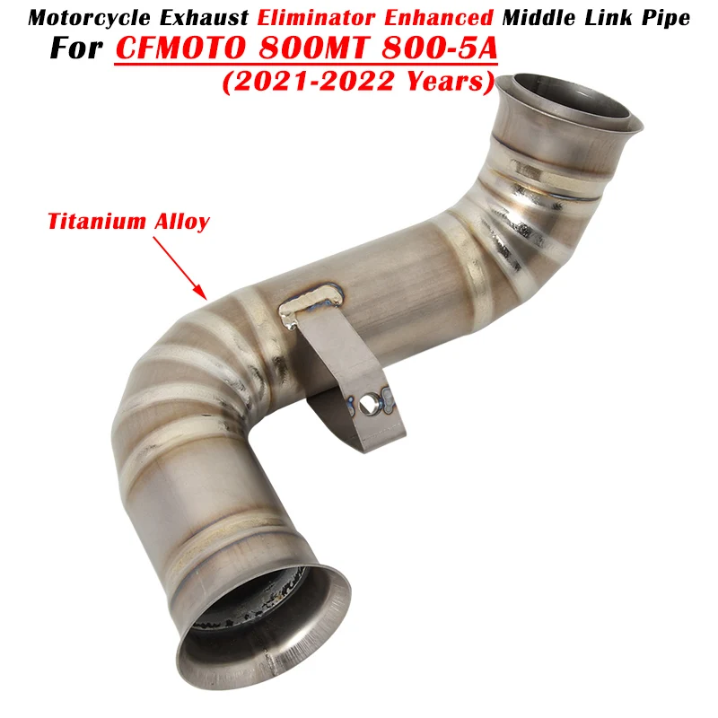 Slip On For CFMOTO 800 MT 800MT 800-5A 2021 2022 Motorcycle Exhaust System Modified Muffler Middle Link Pipe