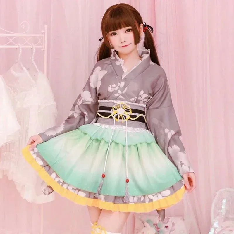 أزياء أنيمي لوف لايف ماكي نيشيكينو سونودا أومي التأثيرية فستان كوتوري مينامي ملابس كيمونوكا كوساكا # 1 # د.