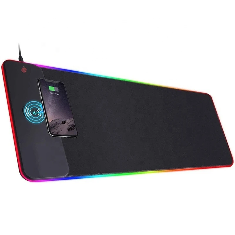 Innovative For RGB Game Mouse Pad Featuring Built In Wireless Charger and Ten Vibrant Light Settings Available
