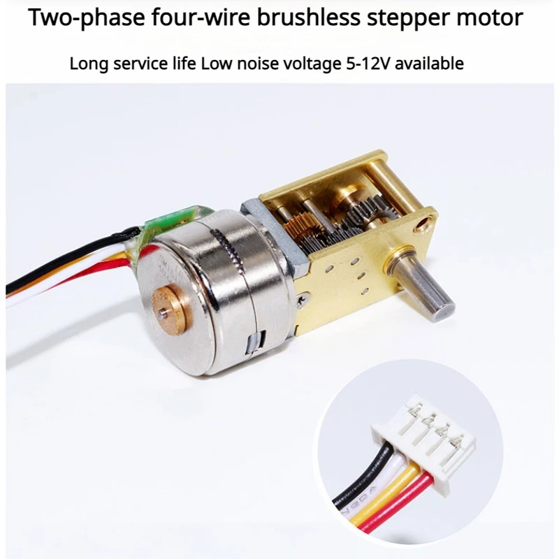 DC 5V GM1218-15BY Micro Stepper Motor Metal Gearbox Worm Gear Brushless 2-Phase-4-Wire for Intelligant Robot/Manipulator