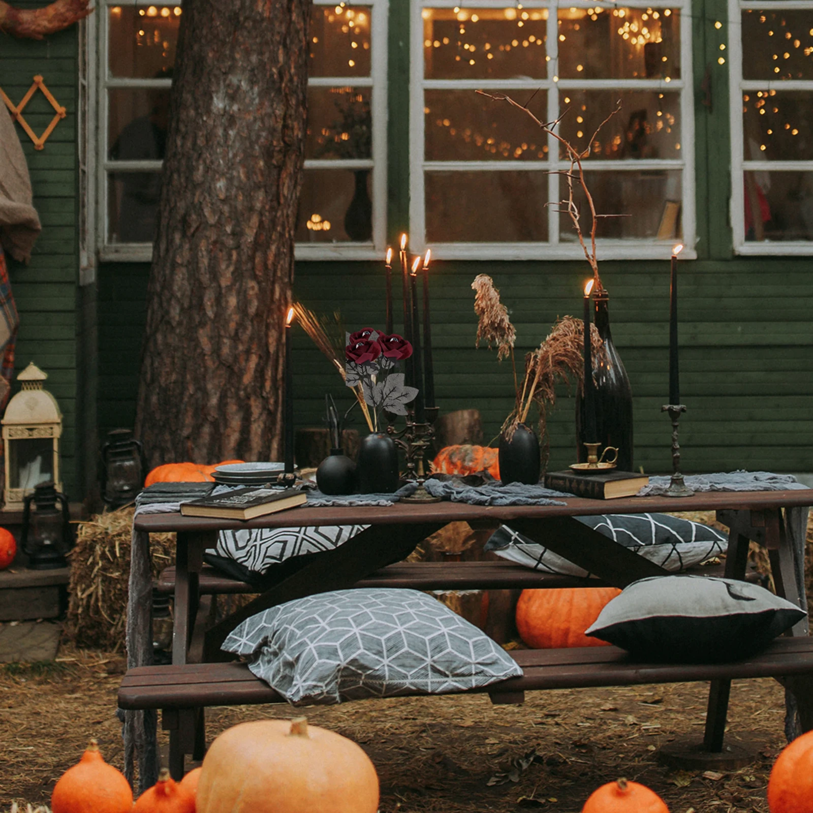 5 قطعة مقلة العين الوردية دعامة الهالوين مواد الراقية على المدى الطويل استخدام الرعب حفلة بار ديكور مقلة العين زهرة الورد