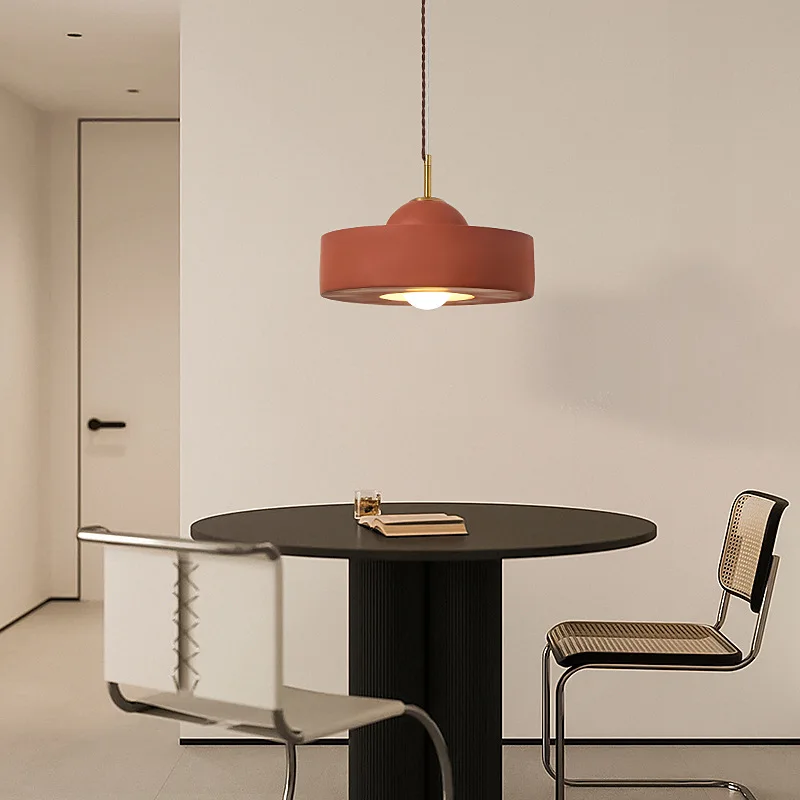 French Creative Designer Resin Pendant Light Minimalist Restaurant Kitchen Table Suspension Fixture Teahouse Cafe Clothing Store