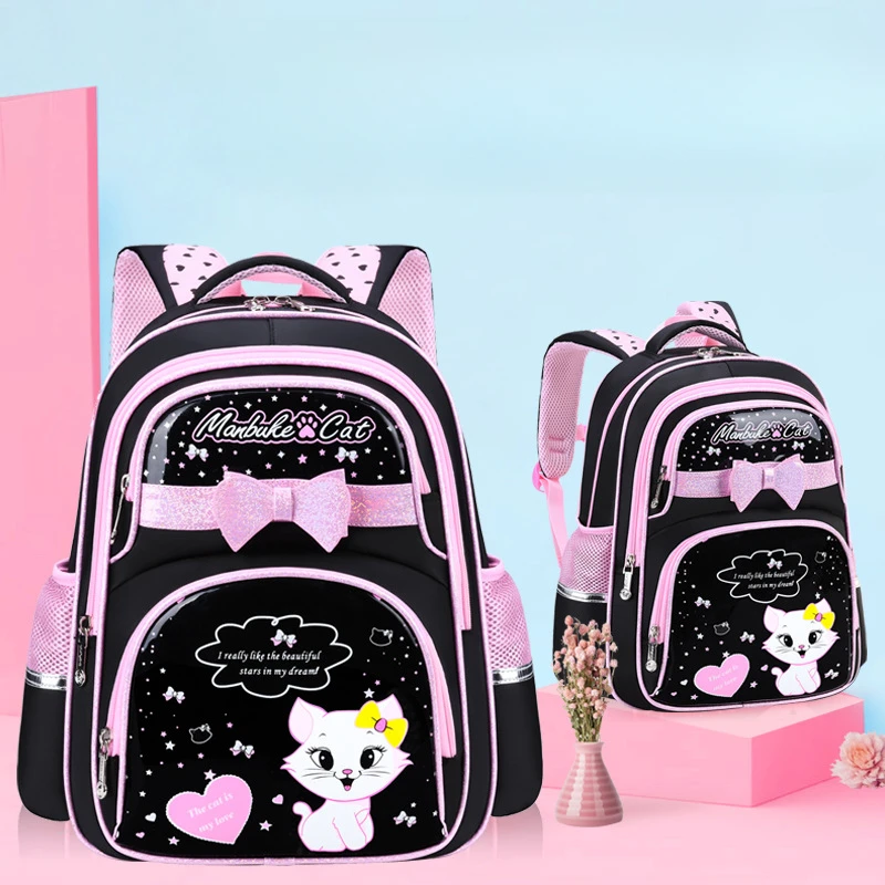 Disney cartoon  Mary Cat School Bags Backpack  Girls and Boys Cute lady Shoulder Bag gift