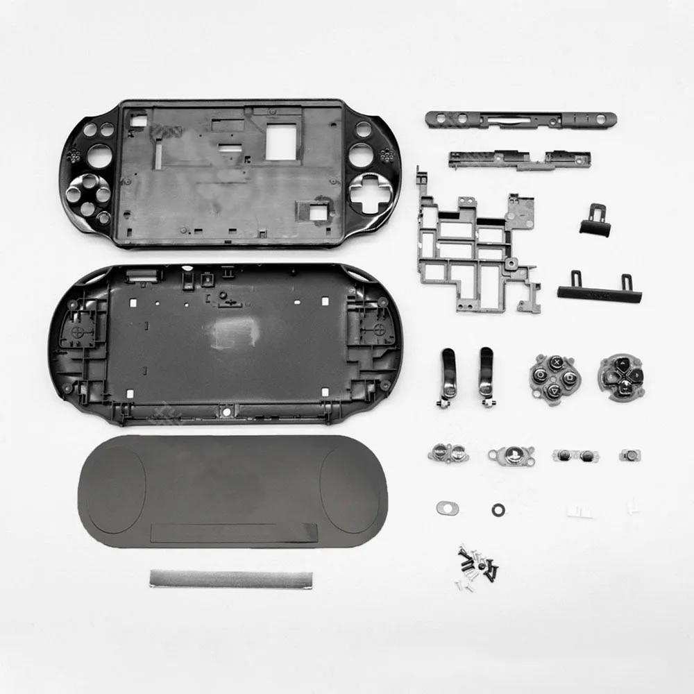 Funda de plástico para psvita, carcasa frontal y trasera con botón, para ps vita psv 2000, 1 Juego