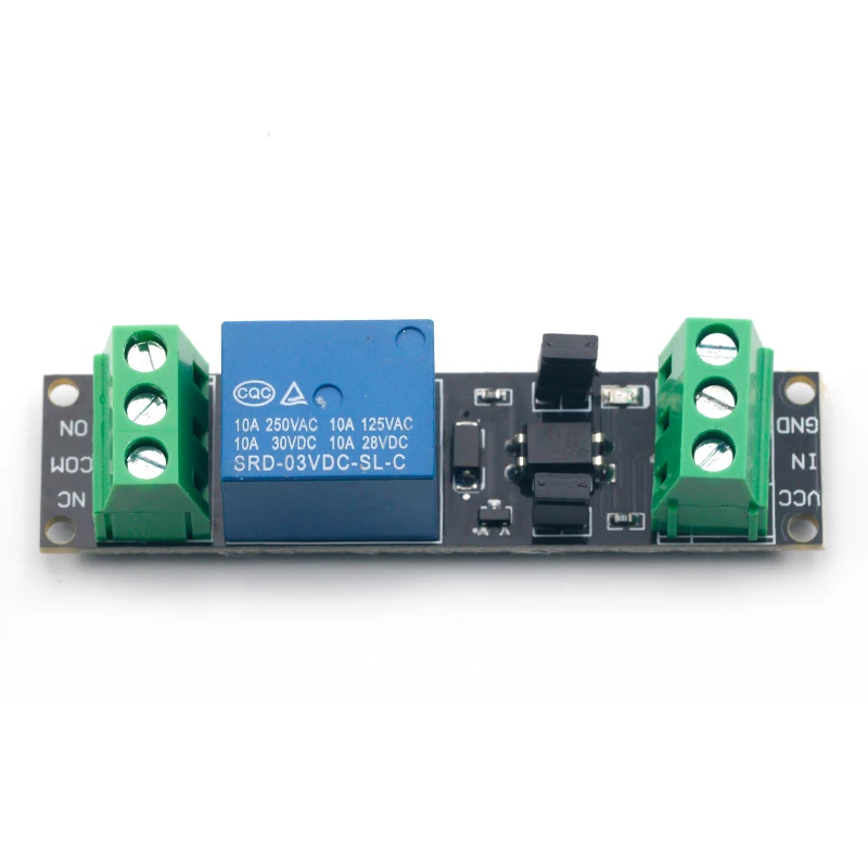 Single-channel 3V relay isolated drive control module High level drive plate with fixed mounting holes