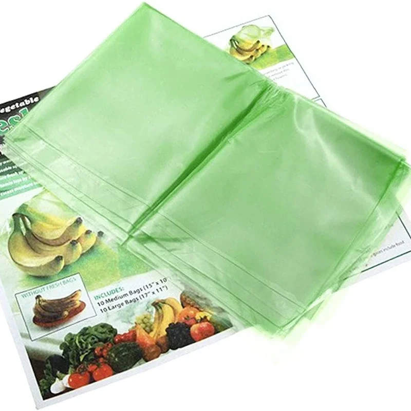 Green Bags for Fruits and Veggies Reusable Vegetable Bags for Refrigerator Food Keep Fruits, Vegetables and Cut Flowers