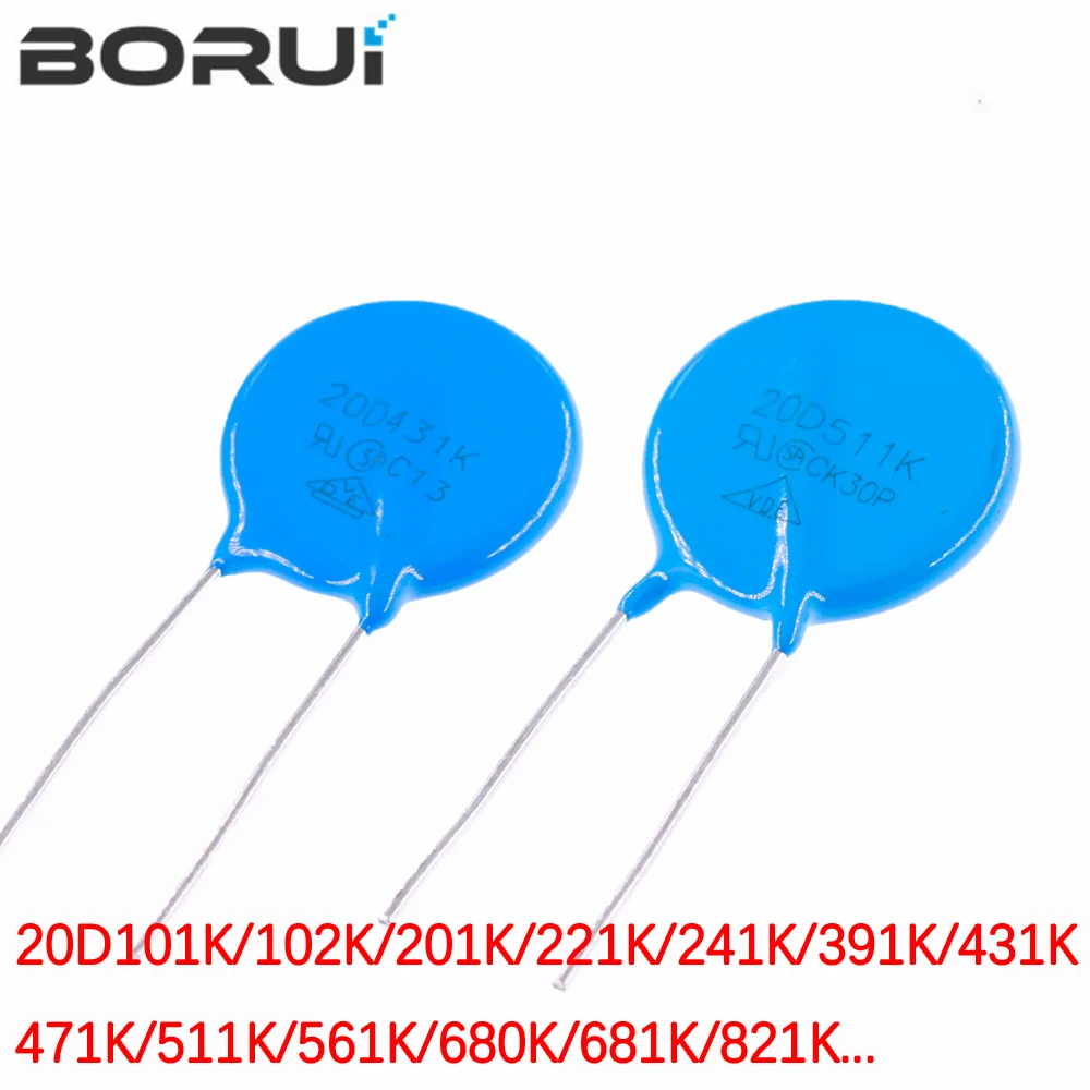 5pcs varistor 20D471K 470V 20D241K 20D471 20D101K 20D271K 20D331K 20D391K 20D431K 20D470K 20D511K 20D621K 20D681K 20D561K 20D201