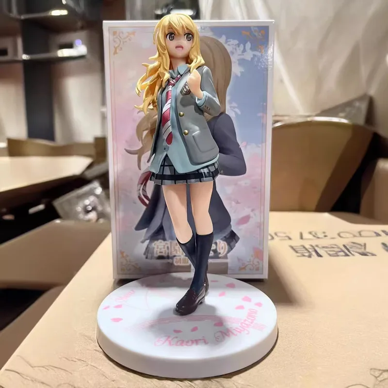 Anime Your Lie In April Uniform Miyazono Kaori Action Figure Model Toy Girls Gift Collectibles Collectible Model Doll Gift