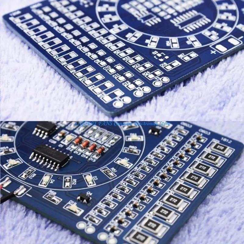 SMT Running Light Soldering Practice Board met LED -roterende lamp voor lassen