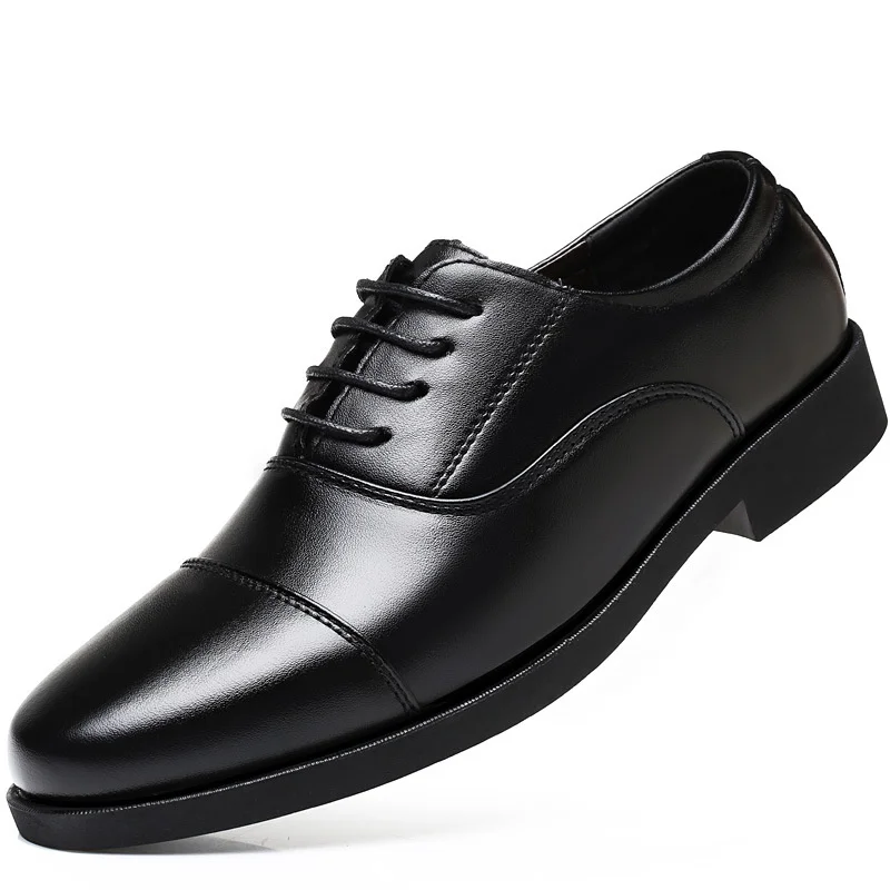 Men Breathable Rubber Formal Dress Shoes Male Office Wedding Flats Footwear Mocassin Homme Business Faux Leather Shoes