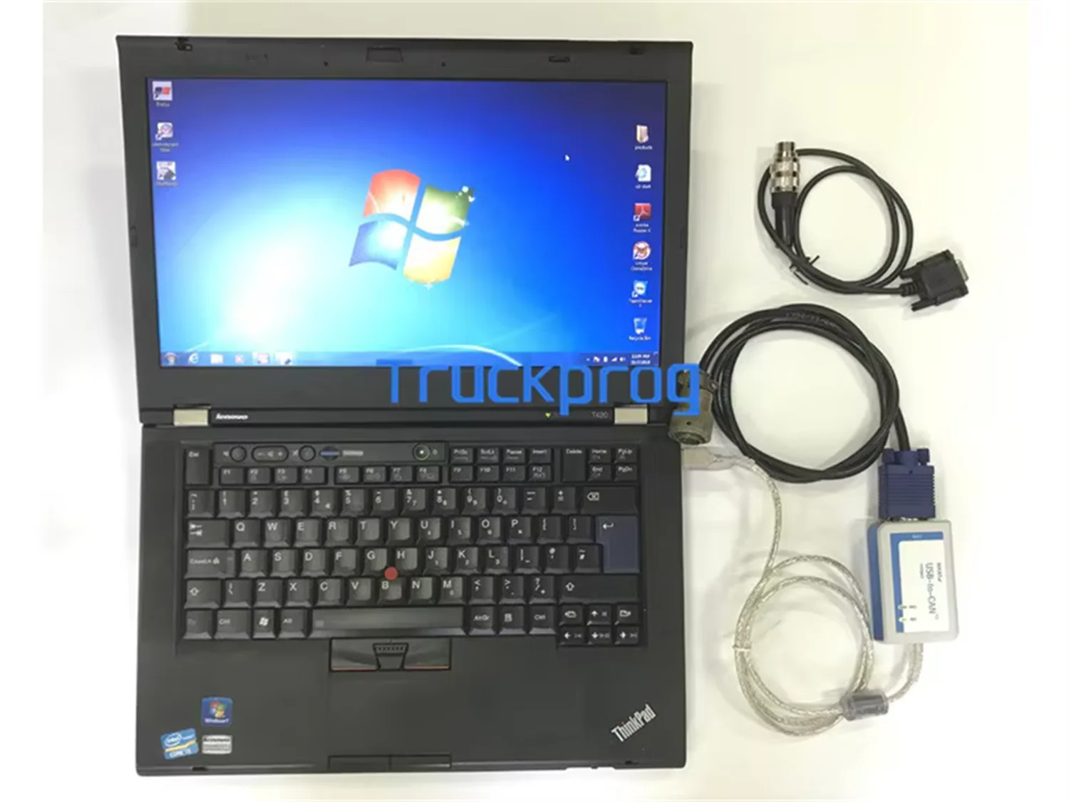 For MTU USB to CAN V2 COMPACT IXXAT Diagnostic tool+ MDEC ADEC Cable Diesel MTU DiaSys Truck Engine Diagnostic tool+T420 laptop