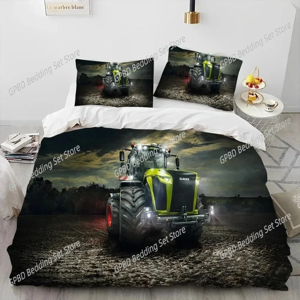 3D Car Tractor Truck Series Comfortable Duvet Quilt Cover Pillowcase Bedding Set Children Bedroom Decoration Home Textile