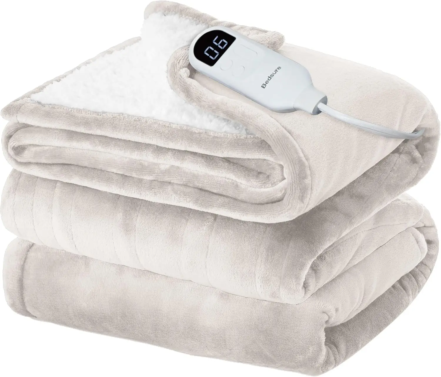 

Electric Blanket Full Size - Soft Flannel Heated Blanket with 6 Heat Settings, Heating Blanket with 10 Time Settings