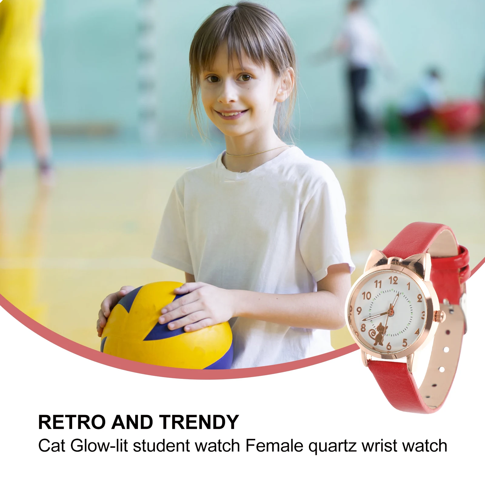 

Luminous Student Pattern Strap Quartz Premium Material Fashion
