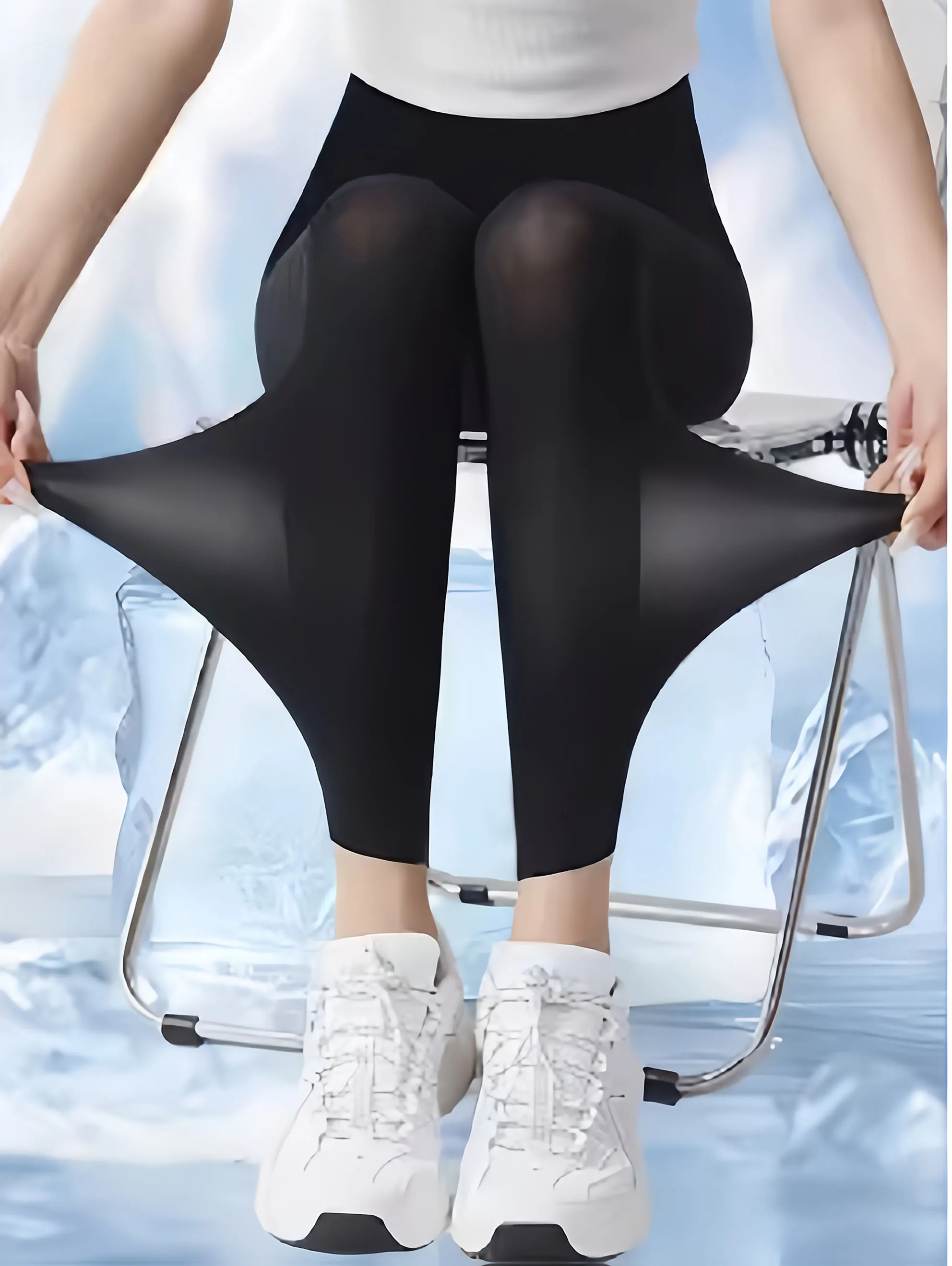 1PCS Women's Shaping High-Elasticity Tight Pants, Summer Ultra-Thin Outdoor Leggings, Everyday Casual