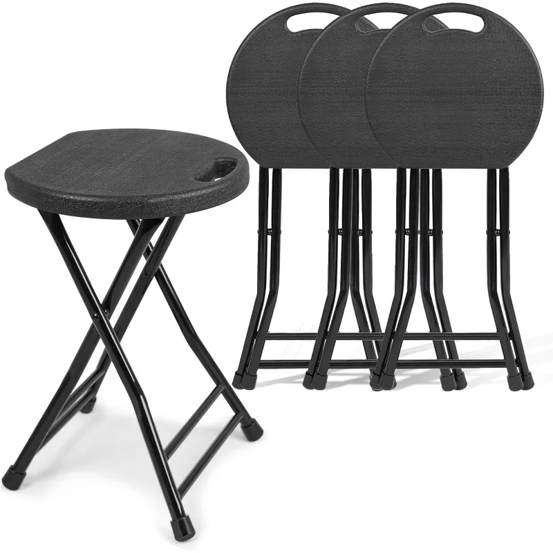 

Folding Stool with Handle, Folding Chair,Folding Bar Stool with Non-Slip Feet,Indoor and Outdoor Foldable Stool for Adults