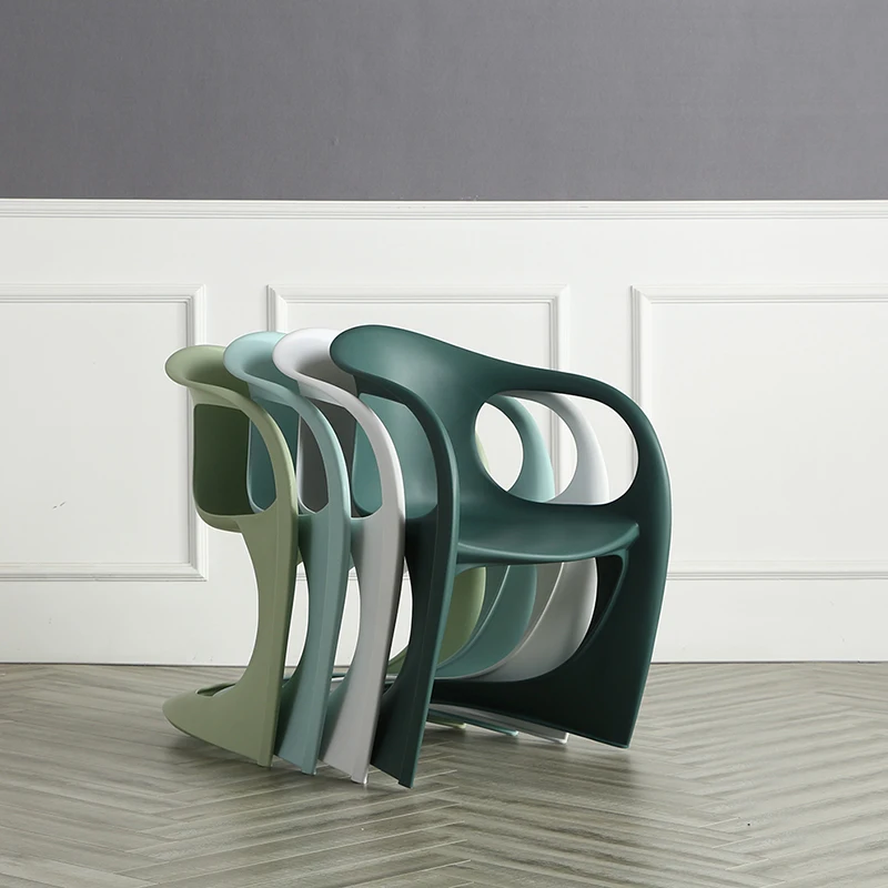 Nordic home dining hollowed out creative plastic leisure design chair