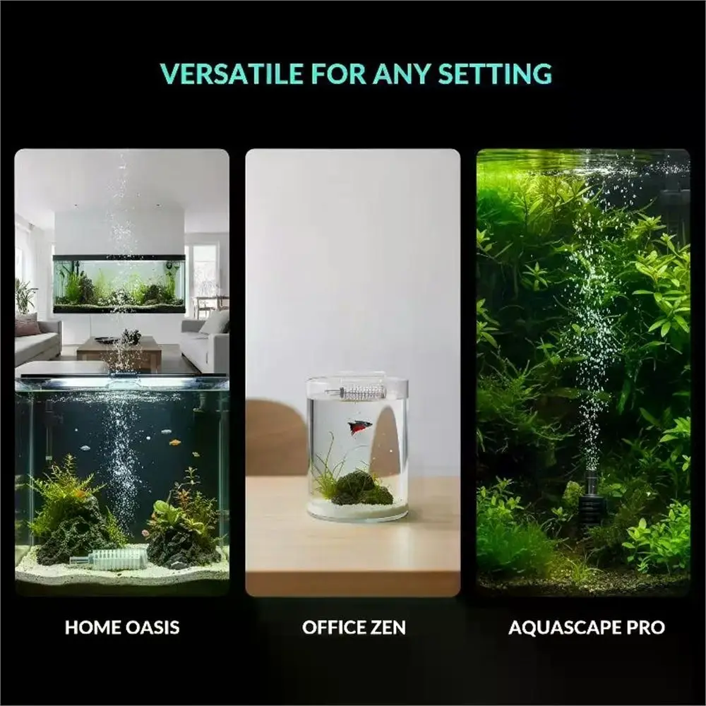 10 Stück Transparente Aquarium-Luftsteine Plastik-Metall-Kugeln Inline-Filter Diffusor Luftpumpen-Filtration – Detail 5