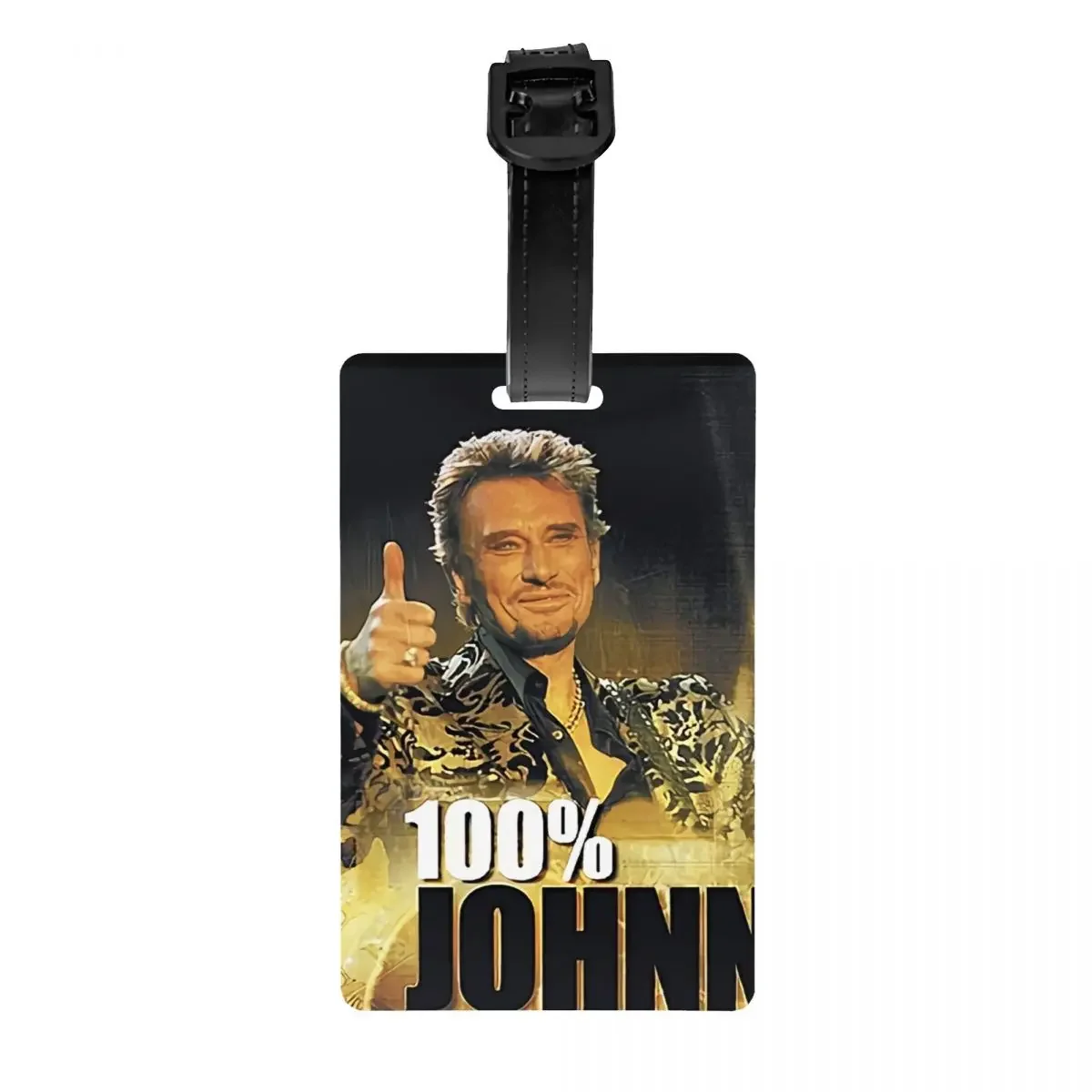 

Custom Hallyday Luggage Tag Privacy Protection French Rock Singer Baggage Tags Travel Bag Labels Suitcase