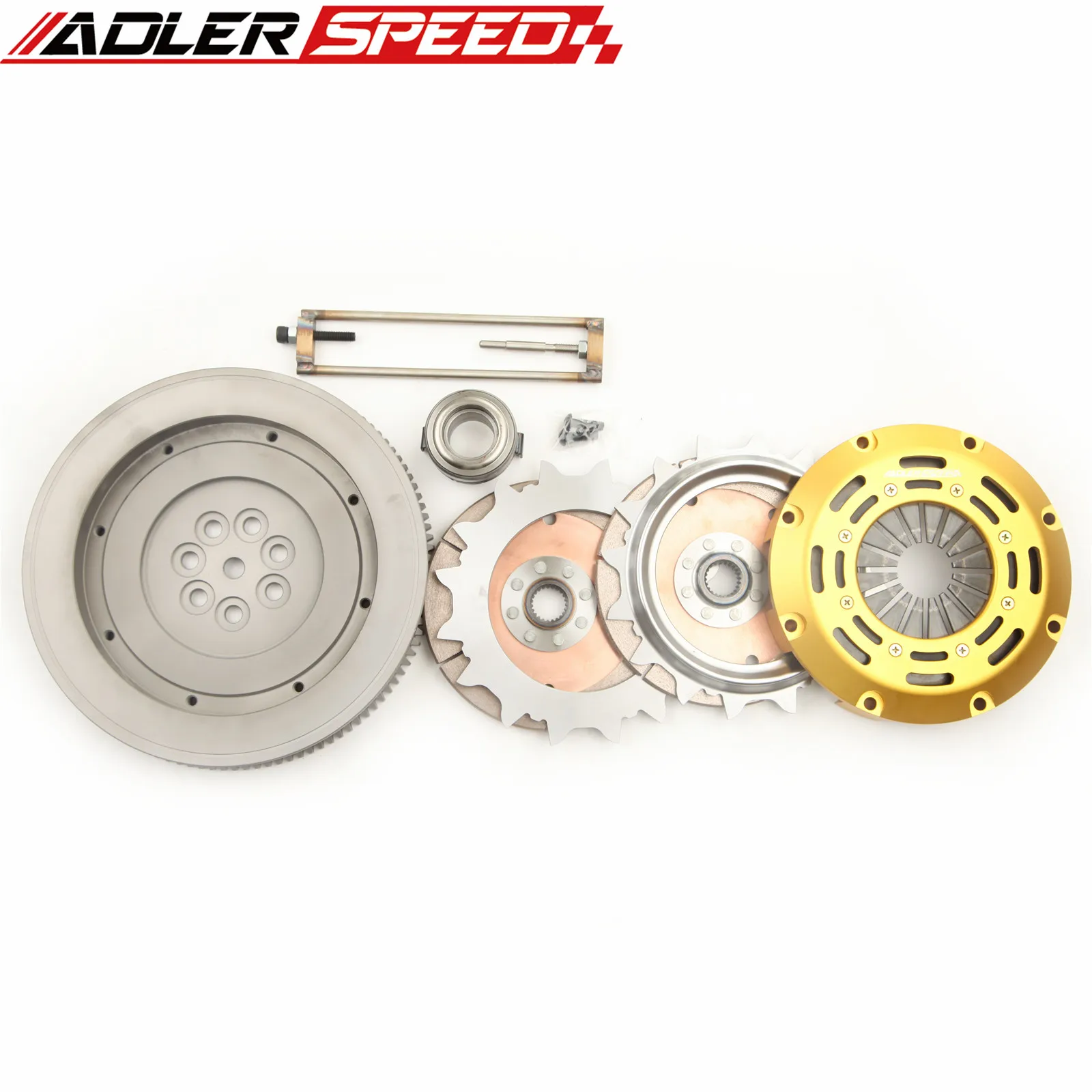 

ADLERSPEED Race Clutch Twin Disc Kit For Mitsubishi Lancer Evolution 4 5 6 7 8 9 2.0L 4cyl Turbo 4G63 STANDARD/Medium/Heavier WT