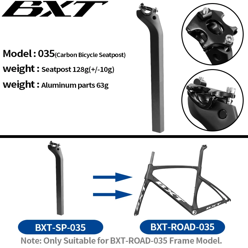 BXT Carbon frameset Seatpost BXT-045/035/145/TT 119 Track Frame Disc Brake Road/MTB Bike Seatpost Bicycle Parts