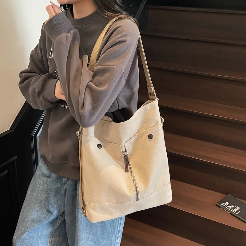 قماش الموضة؛ حقيبة ظهر isure متعددة الجيوب حقيبة كتف كاجوال للركاب حقيبة دلو عصرية مريحة ومتعددة الاستخدامات #2