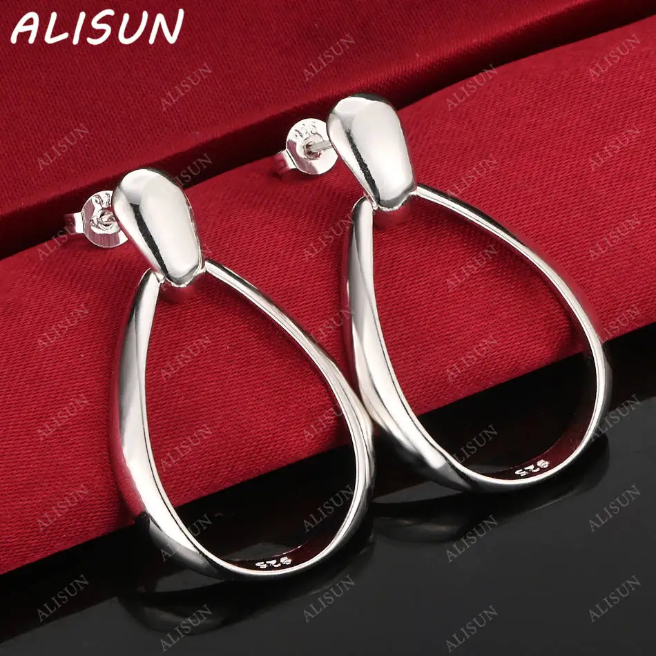 

ALISUN 925 Sterling Silver Water Drop Earrings Drop Earrings Charm Trend Birthday Gifts Fashion Party Fine Jewelry