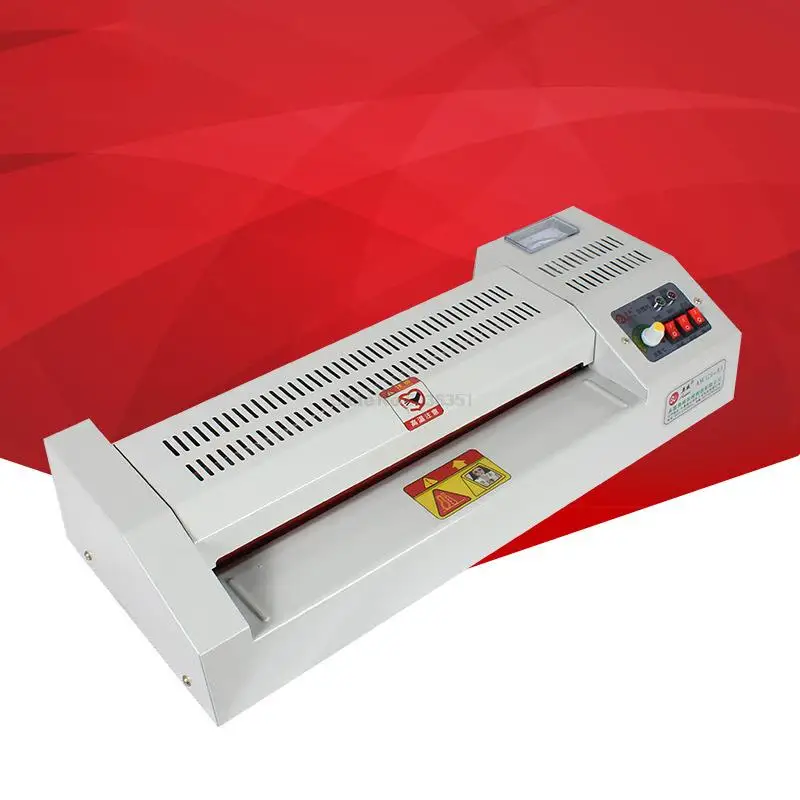 320A1 Level Adjustable Temperature Metal Laminator Hot and Cold A3 Photo A4 Laminating Machine for Office/Home 4 Rollers 320mm