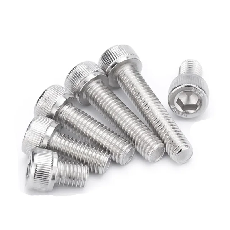 

2/4/8/10PCS Stainlesss Steel 304 M3 M4 M5 M6 M8 Socket Cap Screws Stainless Hex Allen Key Bolts DIN912 Fully Threaded Screw