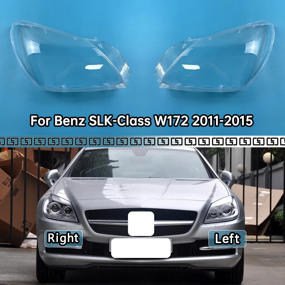 

For Mercedes-Benz SLK-Class W172 2011-2015 Front Headlight Cover Transparent Lampshade Lamp Shell Masks Plexiglass