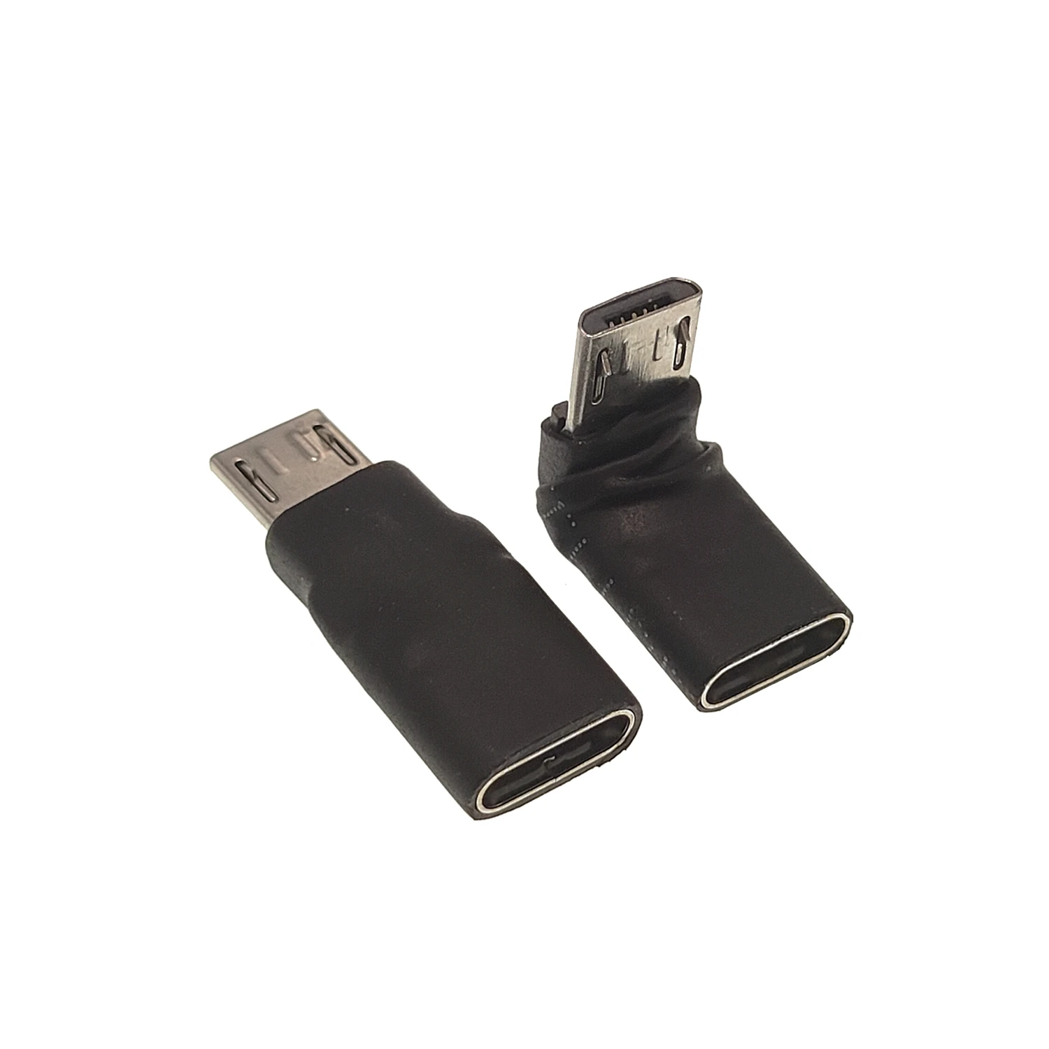محول Up Bend Type-C أنثى إلى Micro USB Android ذكر لمحول الهاتف المحمول V8، والشاحن، ونقل البيانات
