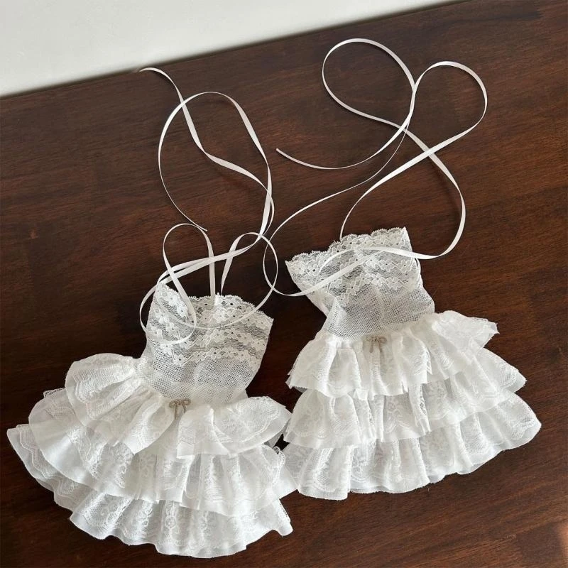 Damen Beinwärmer Mode Rüschen Spitze Beinwärmer Sheer Mesh Beinsocken Süße Stiefelsocken Cosplay Kostüme Geschenk