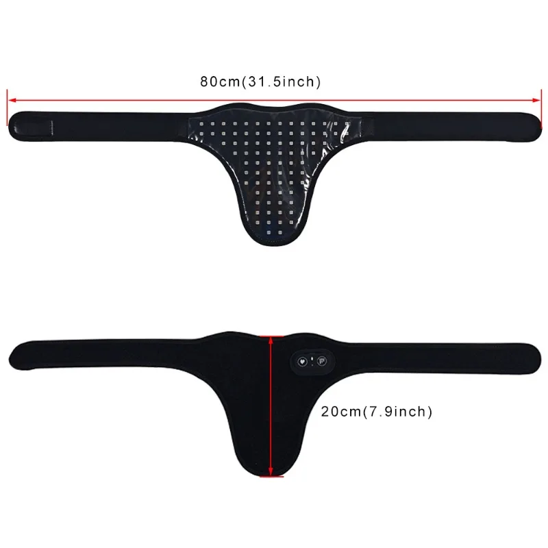 LED Red Light Therapy Warp Comfortable Wireless Portable Durable Heating Waist Massage Belt Professional Electric Massage Device view 4