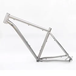 Titanium MTB Mountain Bike Frame, 29ER Thru Axle, Replaceable CNC Dropout, Bicycle Cycling, 142x12mm