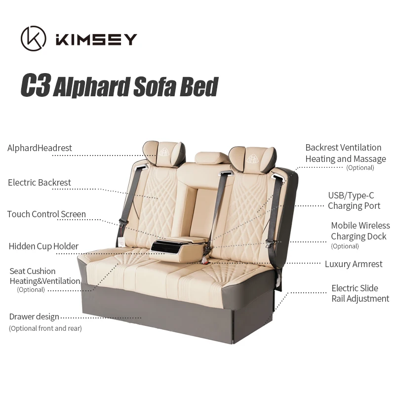 UTV&ATVFactory Hot Sale Customized Luxury Production Line Seat Car Vip Sofa Bed for Honda Odyssey - view 6