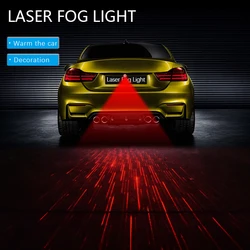 led projector Car laser Fog Light Motorcycle Anti Collision Rear-end Laser Tail Lights Brake Light Universal Decorative Lamp