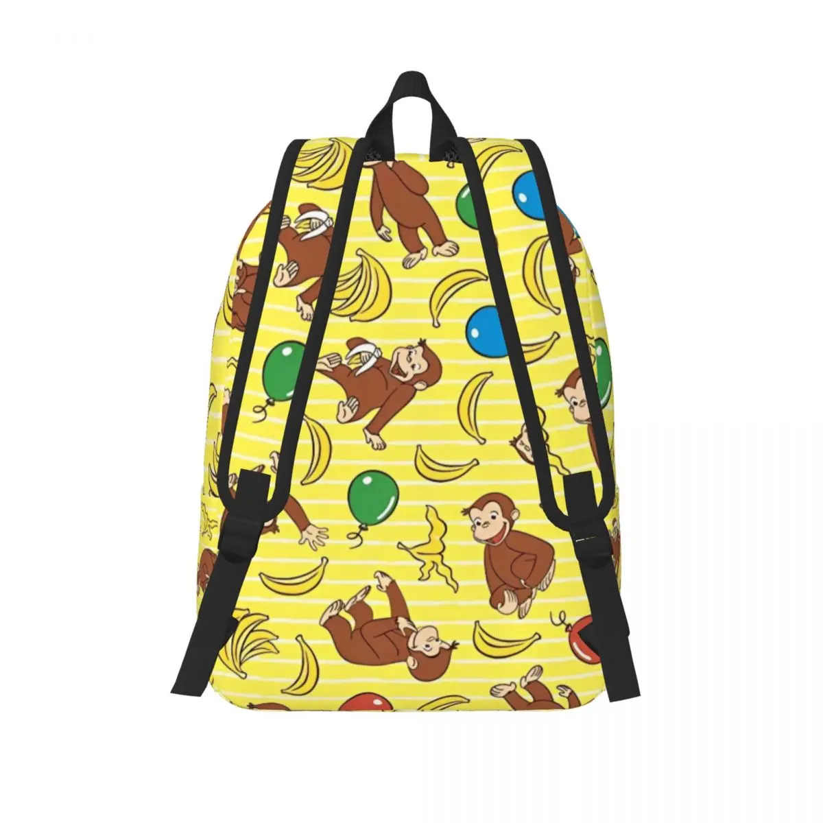 Curious George Monkey Cartoon Sac à dos pour hommes et femmes, Cool Student Work Daypack, TV Series, Laptop Initiated Bag, Gift