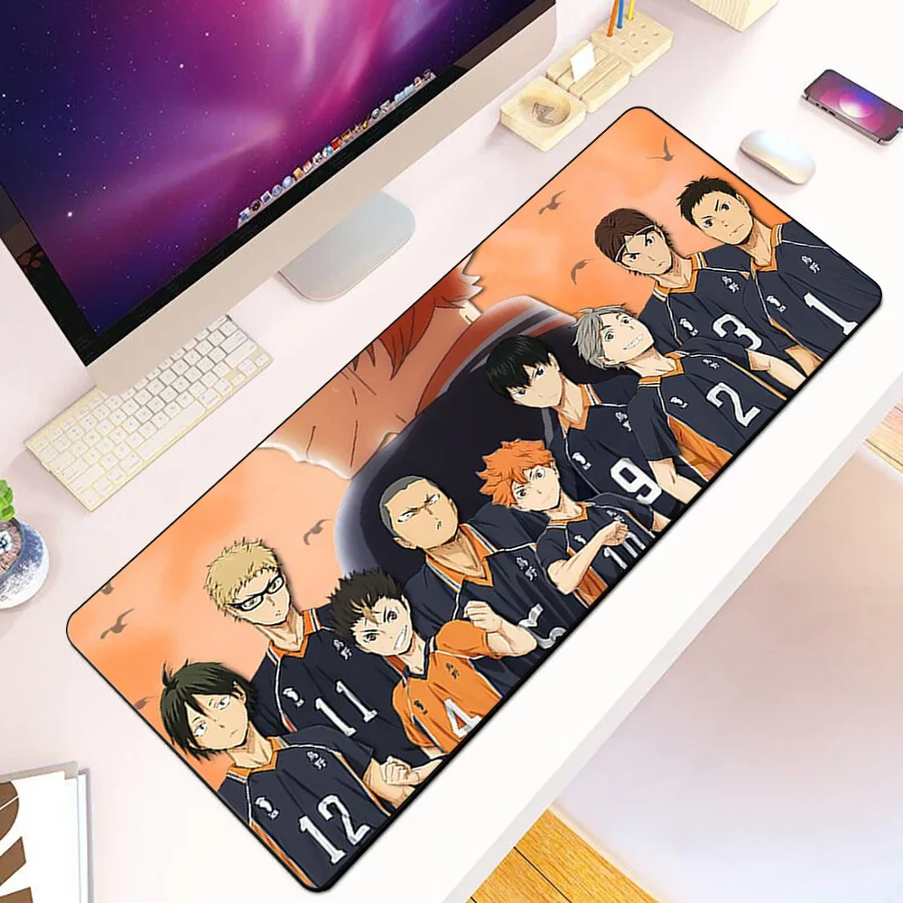 Anime Volleyball Haikyuu Mousepad HD Printing Computer Gamers Locking Edge Non-slip Mouse Pad XXL90x40cm Keyboard PC Desk Pad