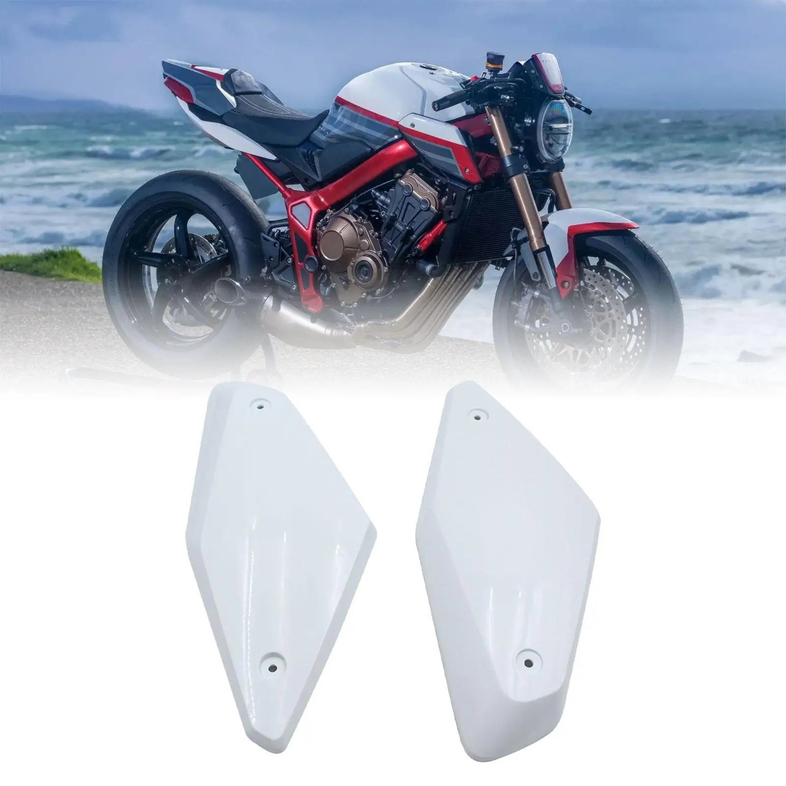 دراجة نارية الجانب لوحة مدخل هواء غطاء خزان النفط غطاء لهوندا CBR650R 2019-2023 بسهولة استبدال أجزاء الملحقات #2