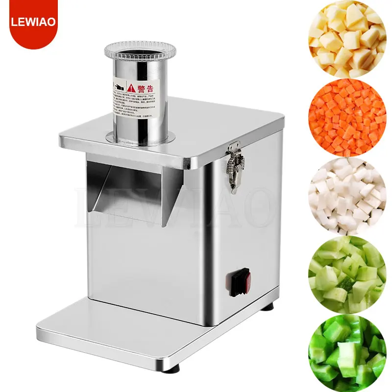 Vegetable Dicing Machine Commercial Electric Stainless Steel Vegetable Cutter Radish Fruit Potato Slicer Shredder Dicer