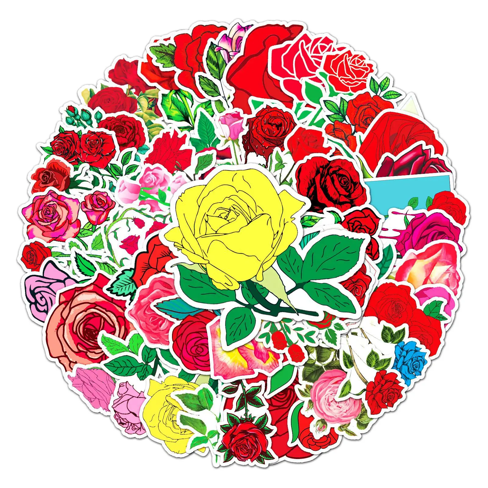 Rose Stationary Sticker Flower Scrapbooking