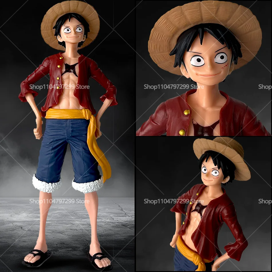 ฟิกเกอร์อนิเมะวันพีซ มังกี้ ดี ลูฟี่ ขนาด 28 ซม. ของเล่นฟิกเกอร์ลูฟี่ยิ้มมั่นใจ สามรูปแบบเปลี่ยนหน้าได้ โมเดลฟิกเกอร์แอคชั่นพีวีซี