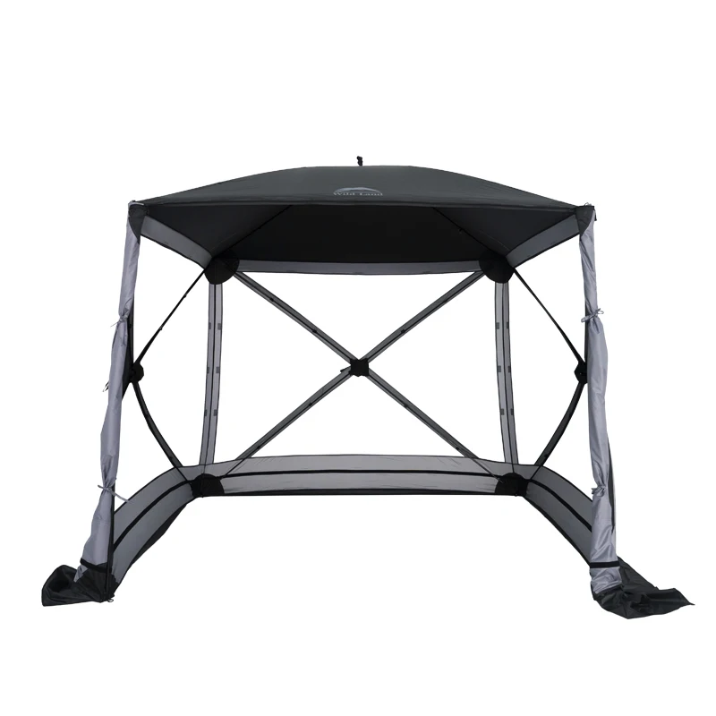 Wild LandQuick Setup Large Outdoor Camping Sun Shelter Portable Gazebo Tent Screen House For Family Garden BBQ