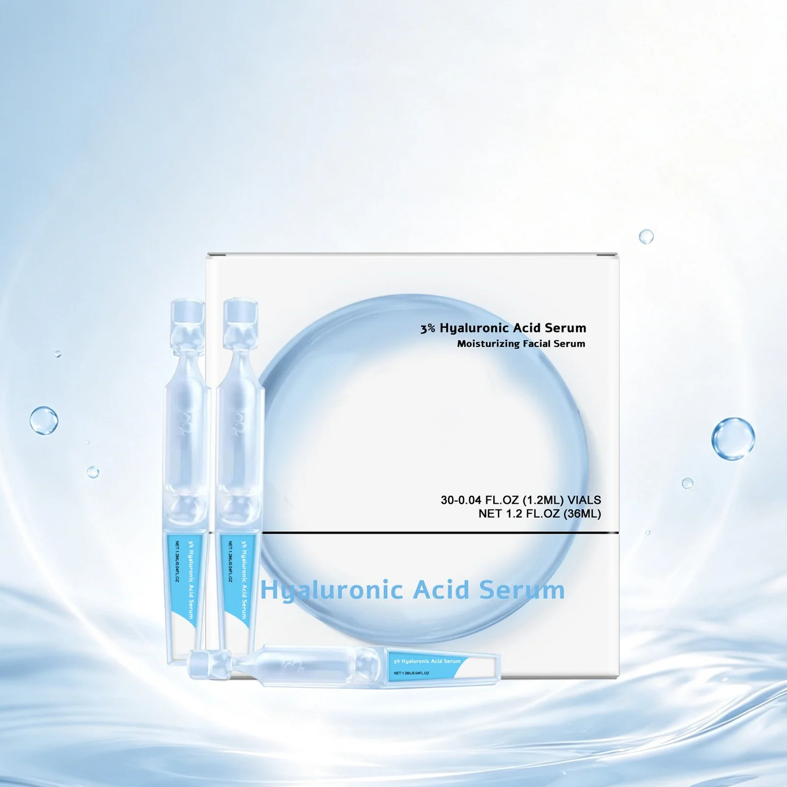 Hyaluronic Acid Facial Serum Increase Skin Elasticity Fade Fine Lines Brightening Firming Moisturizing Lifting Glow Up Skin Care