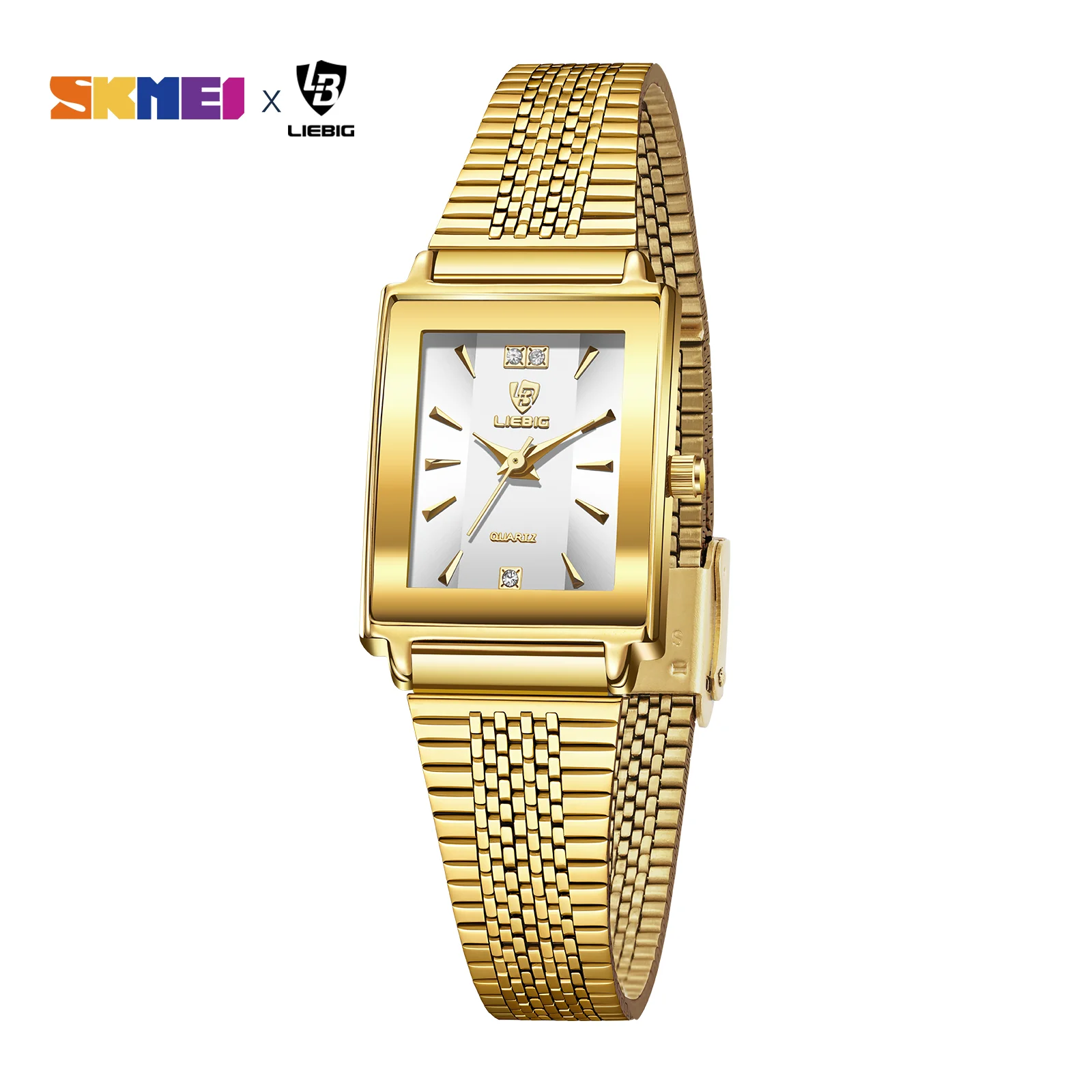 LIEBIG Women Elegant Quartz Wristwatches Fashion Automatic Watches Simple Stainless Steel Strap Time Watch Relogio Feminino